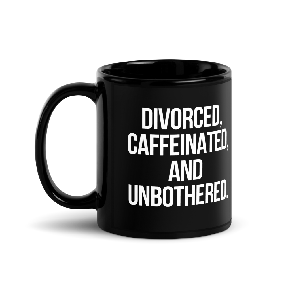 Divorced & Unbothered Mug – Funny Coffee Mug for Empowered Women