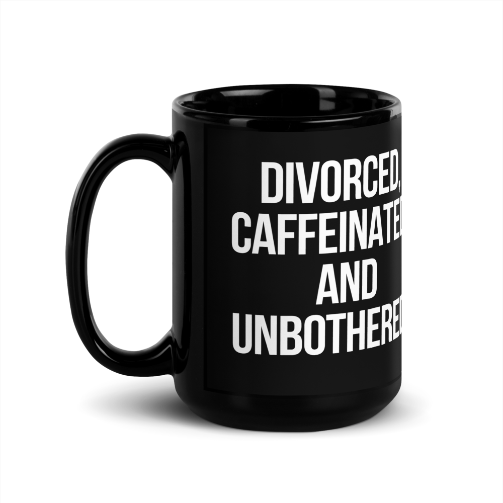 Divorced & Unbothered Mug – Funny Coffee Mug for Empowered Women